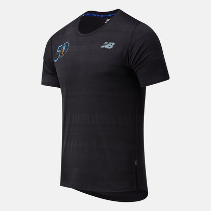 Black NYC Marathon Q Speed Fuel Jacquard Short Sleeve | New Balance Clothing
