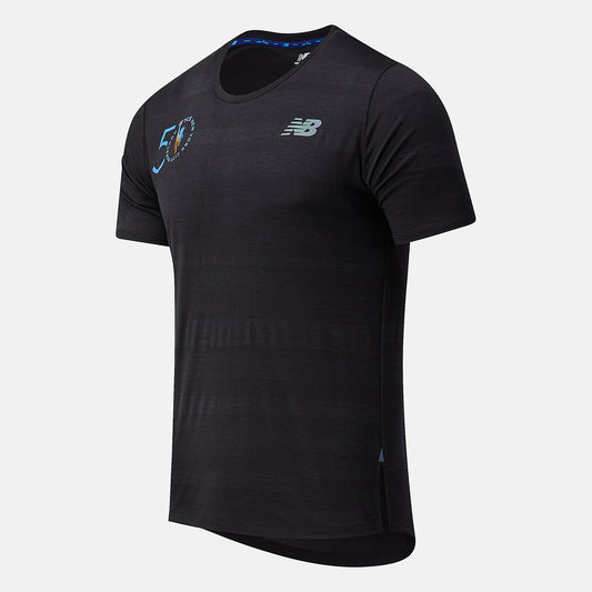 Black NYC Marathon Q Speed Fuel Jacquard Short Sleeve | New Balance Clothing