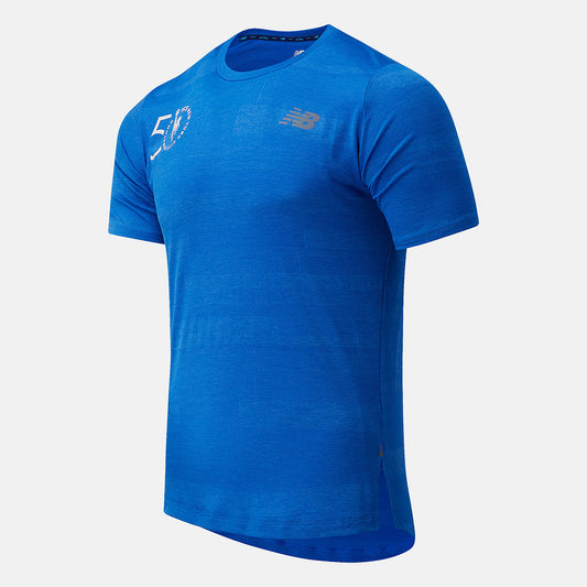 Faded Cobalt NYC Marathon Q Speed Fuel Jacquard Short Sleeve | New Balance Clothing