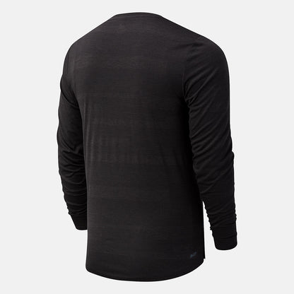 Black Heather NYC Marathon Q Speed Fuel Jacquard Long Sleeve | New Balance Clothing
