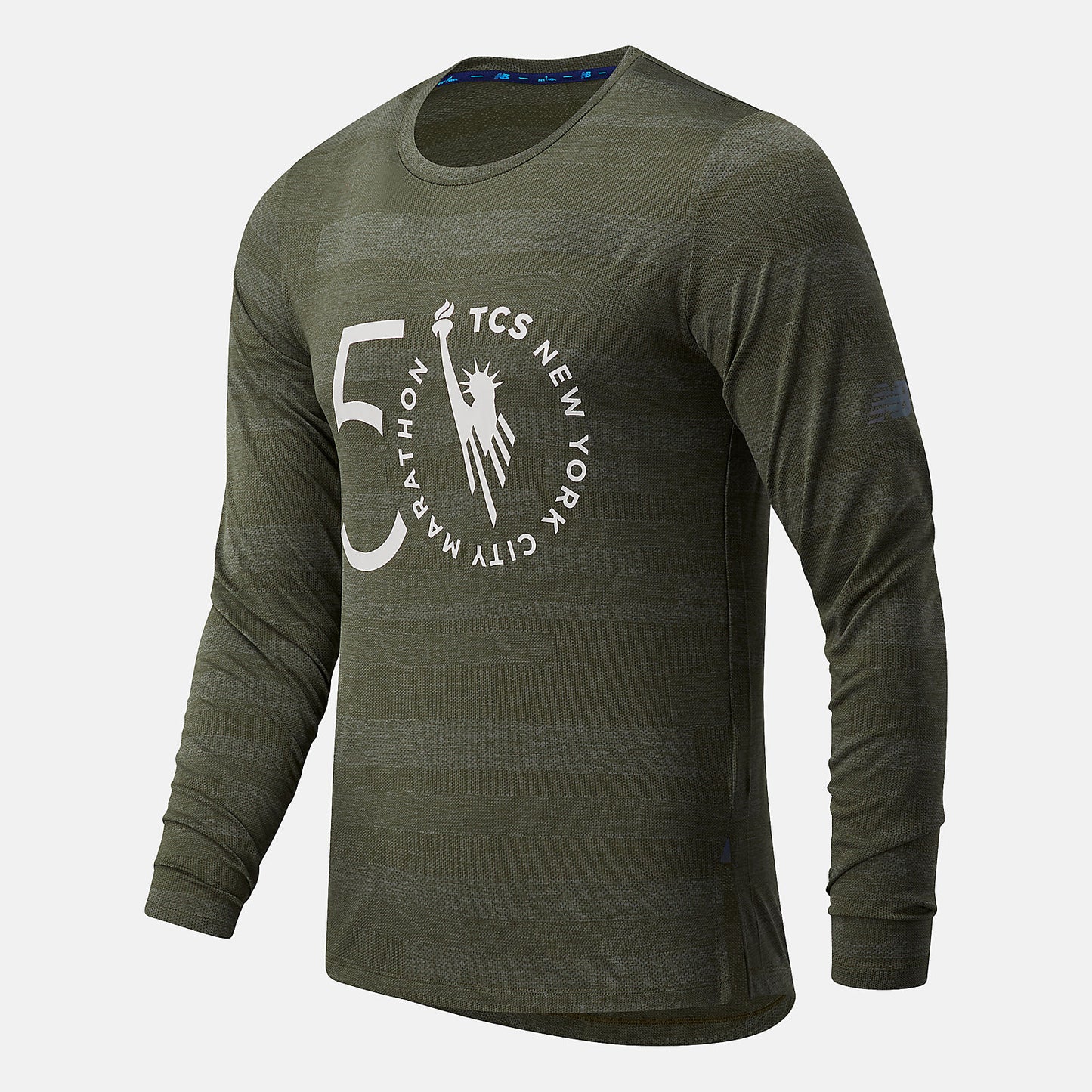 Oak Leaf Green NYC Marathon Q Speed Fuel Jacquard Long Sleeve | New Balance Clothing