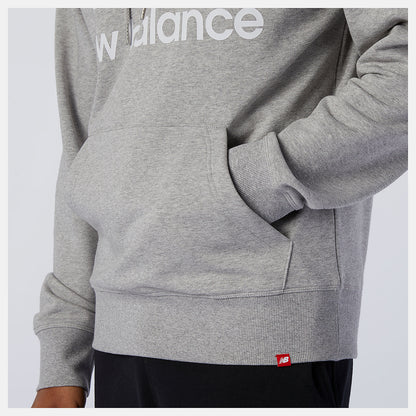 Athletic Grey NB Essentials Stacked Logo Po Hoodie | New Balance Clothing