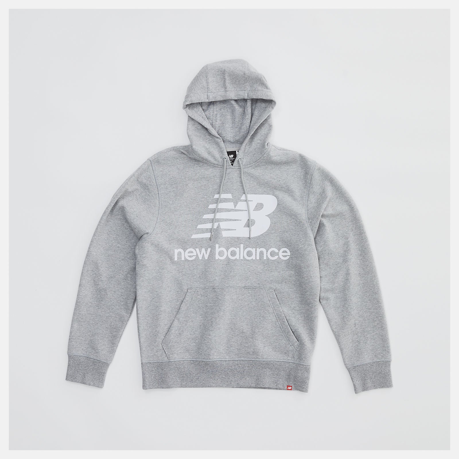 Athletic Grey NB Essentials Stacked Logo Po Hoodie | New Balance Clothing