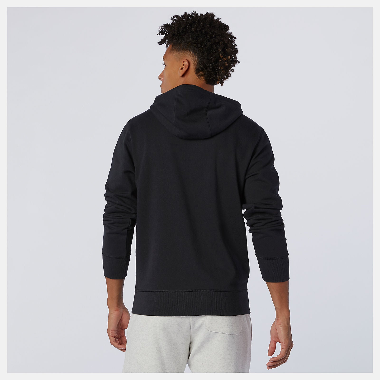Black NB Essentials Stacked Logo Po Hoodie | New Balance Clothing