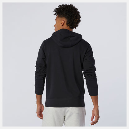 Black NB Essentials Stacked Logo Po Hoodie | New Balance Clothing
