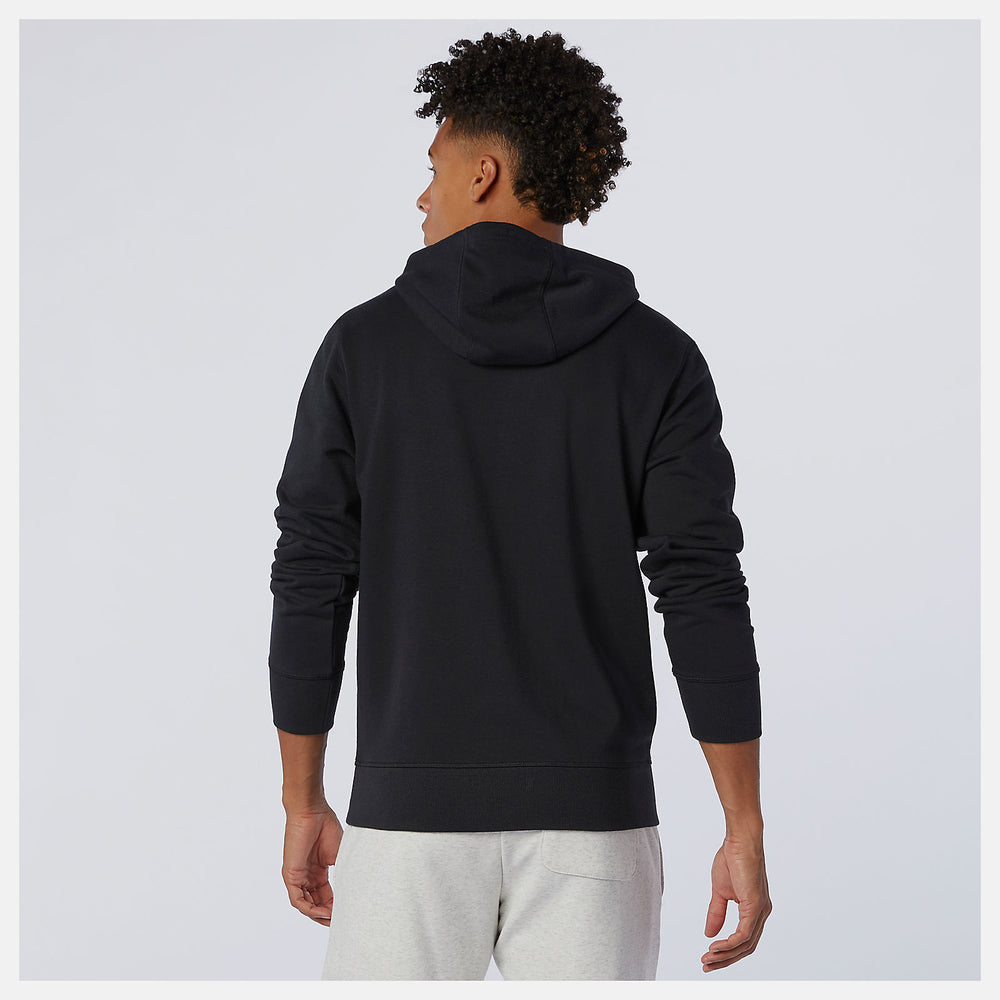 Black NB Essentials Stacked Logo Po Hoodie | New Balance Clothing