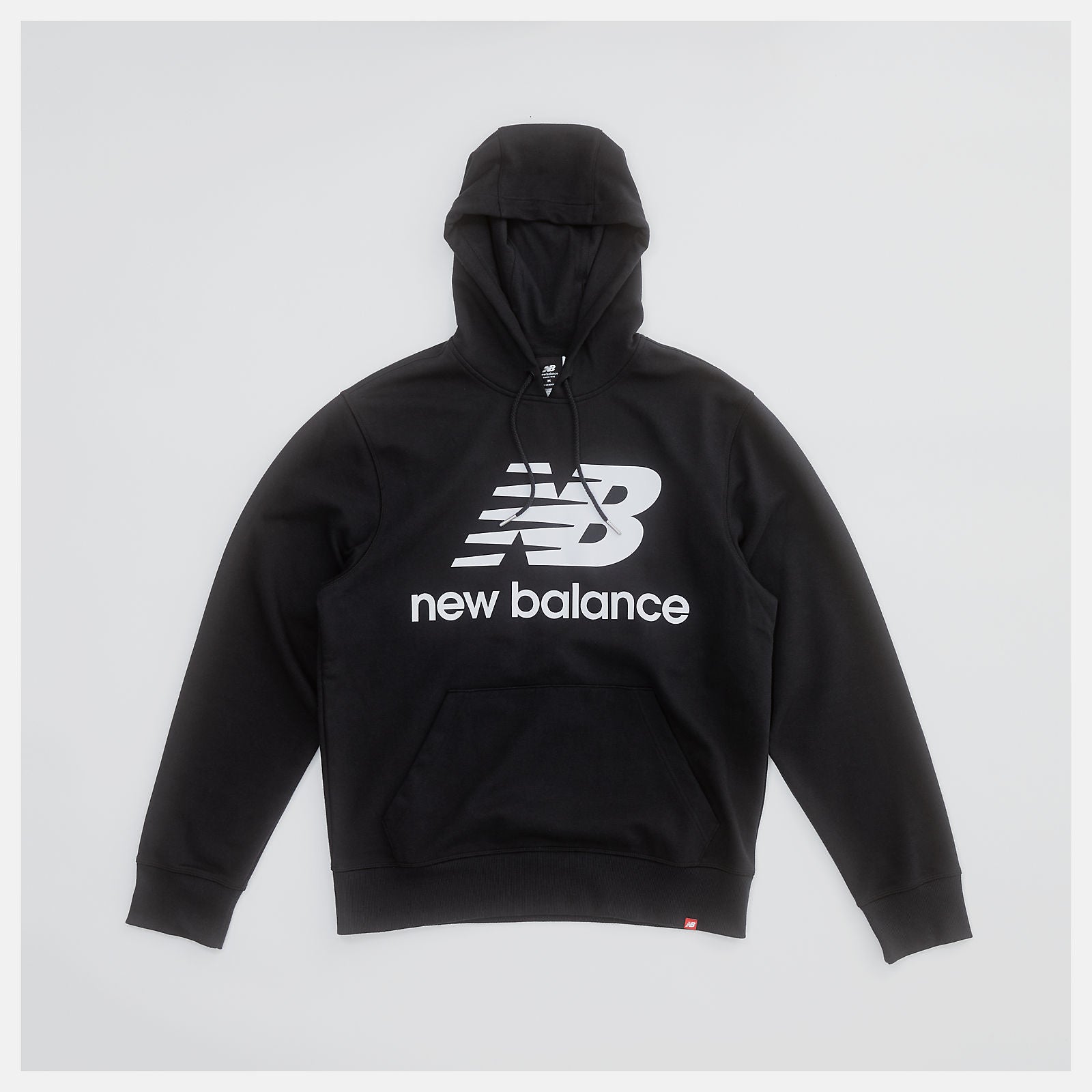 Black NB Essentials Stacked Logo Po Hoodie | New Balance Clothing