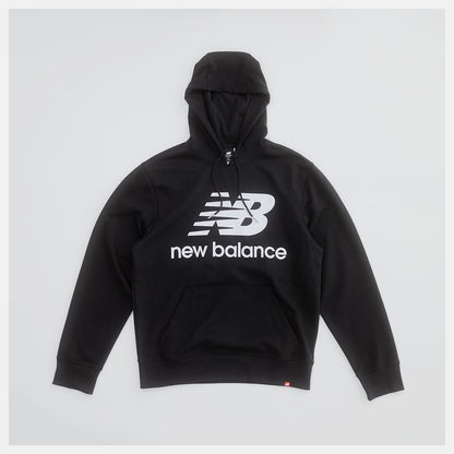 Black NB Essentials Stacked Logo Po Hoodie | New Balance Clothing