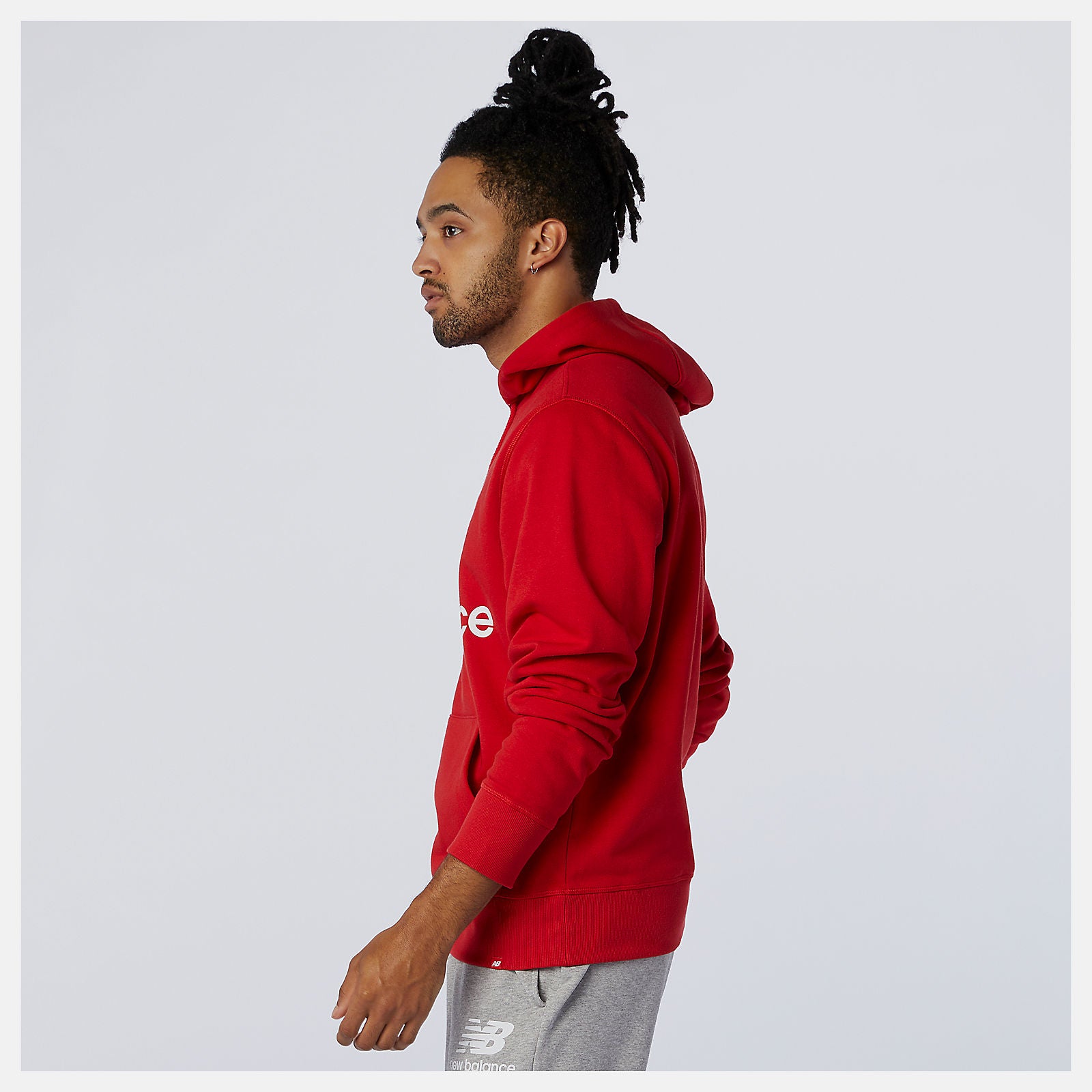 Team Red Inline NB Essentials Stacked Logo Po Hoodie | New Balance Clothing