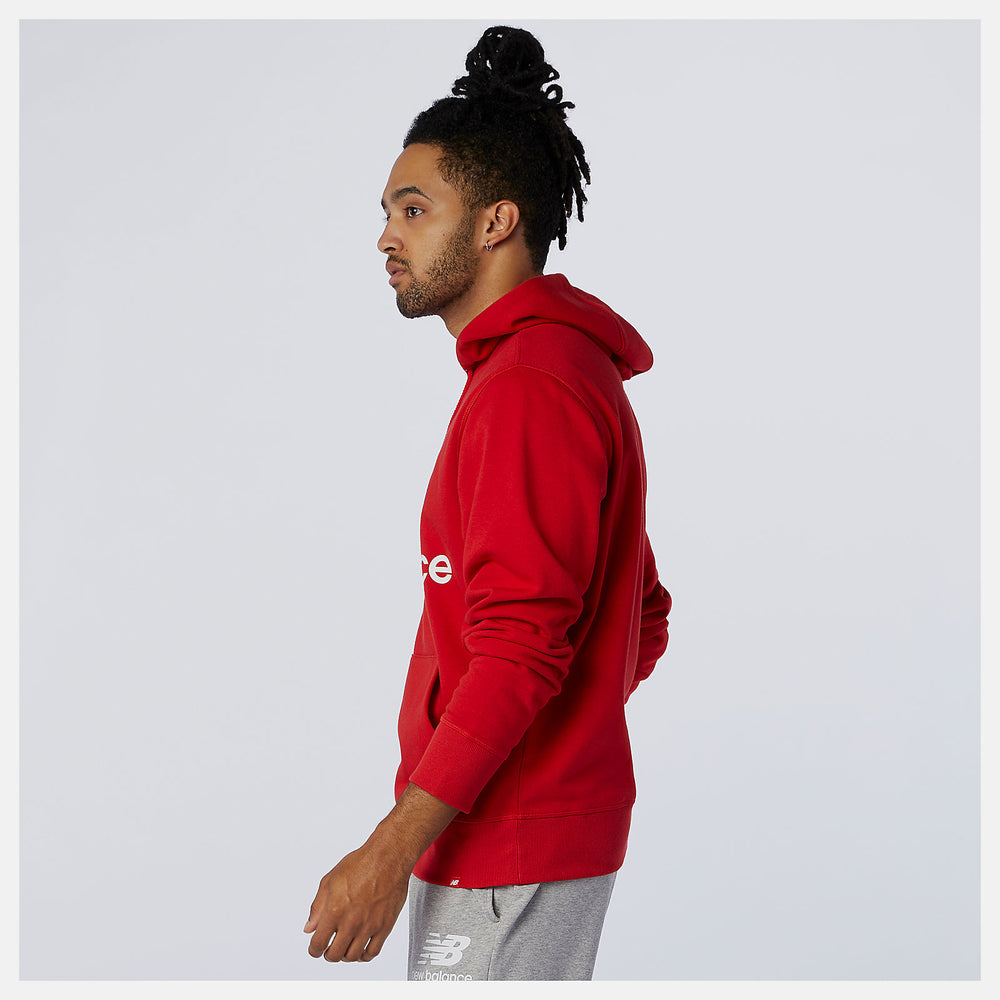 Team Red Inline NB Essentials Stacked Logo Po Hoodie | New Balance Clothing
