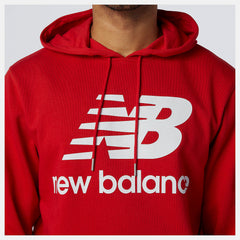 Team Red Inline NB Essentials Stacked Logo Po Hoodie | New Balance Clothing