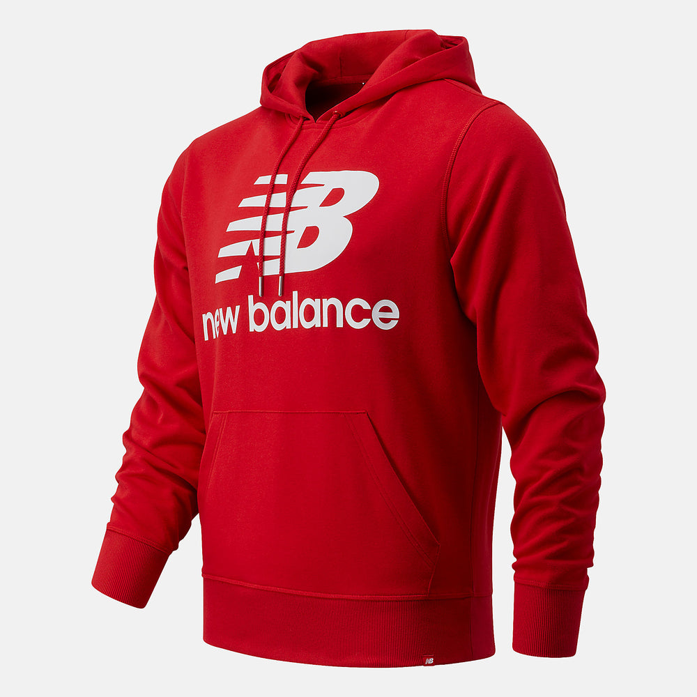 Team Red Inline NB Essentials Stacked Logo Po Hoodie | New Balance Clothing