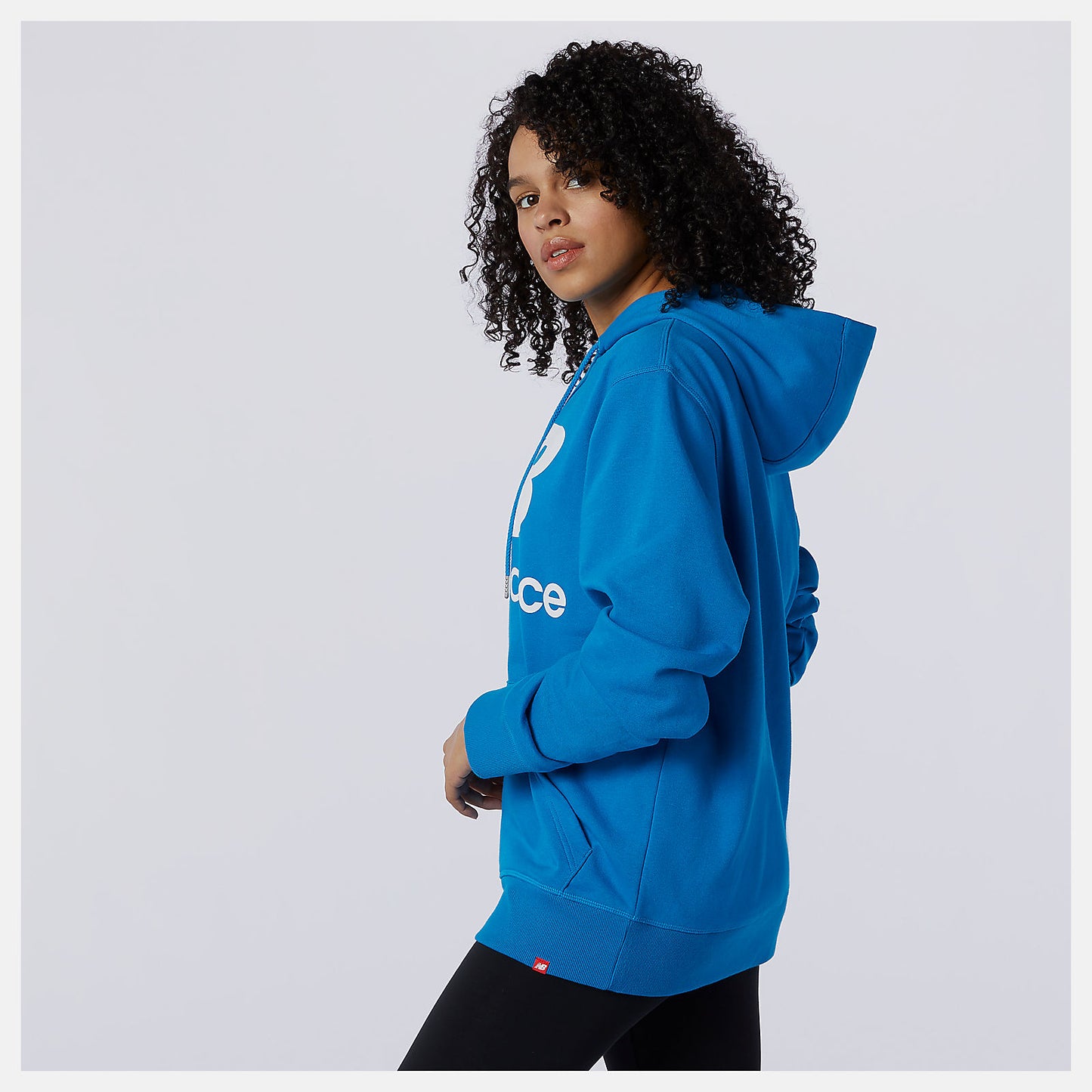 Wave Blue NB Essentials Stacked Logo Po Hoodie | New Balance Clothing