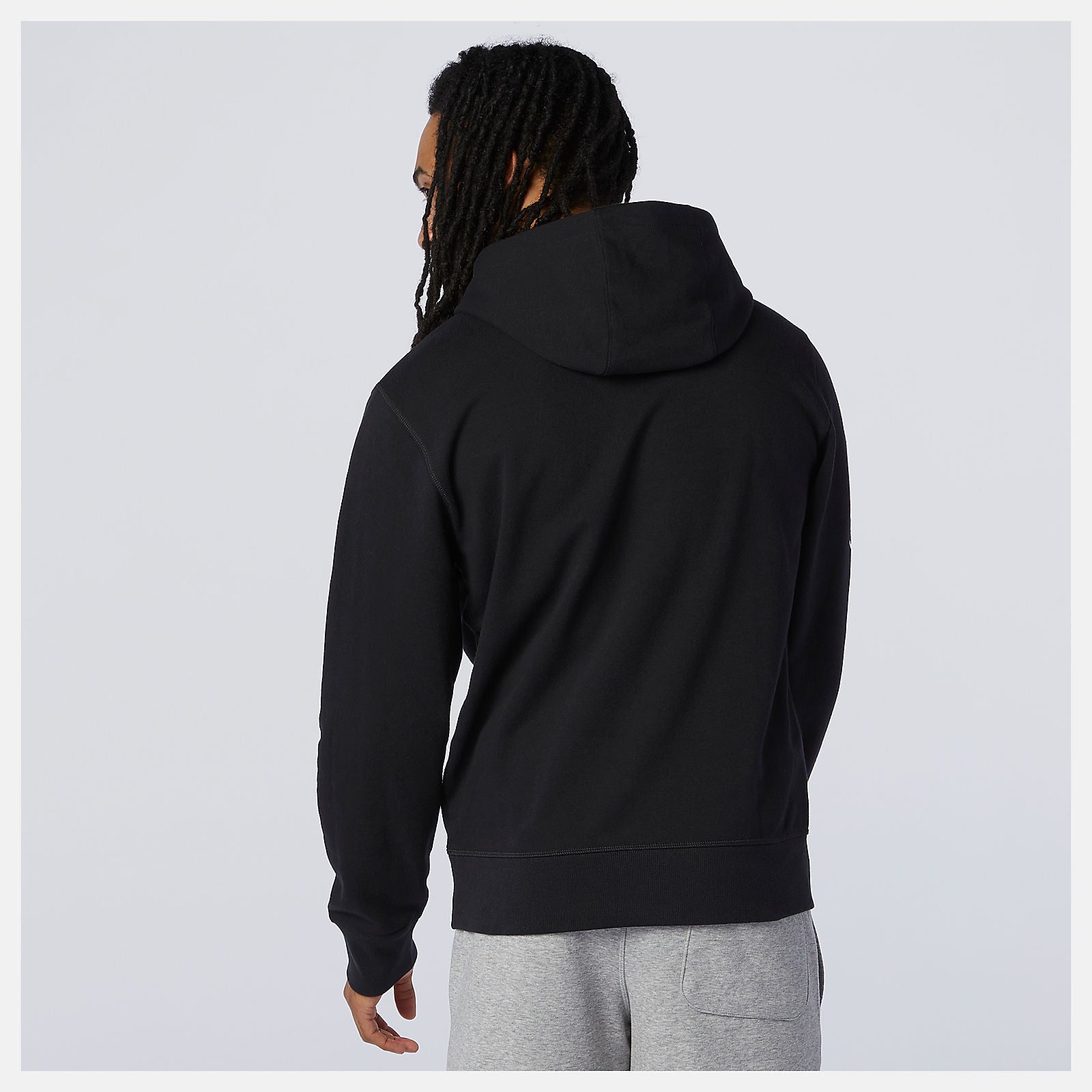 Black NYC Marathon Essentials Stacked Logo Po Hoodie | New Balance Clothing