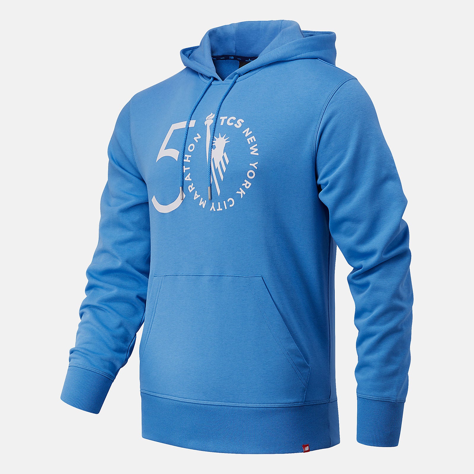 Faded Cobalt NYC Marathon Essentials Stacked Logo Po Hoodie | New Balance Clothing