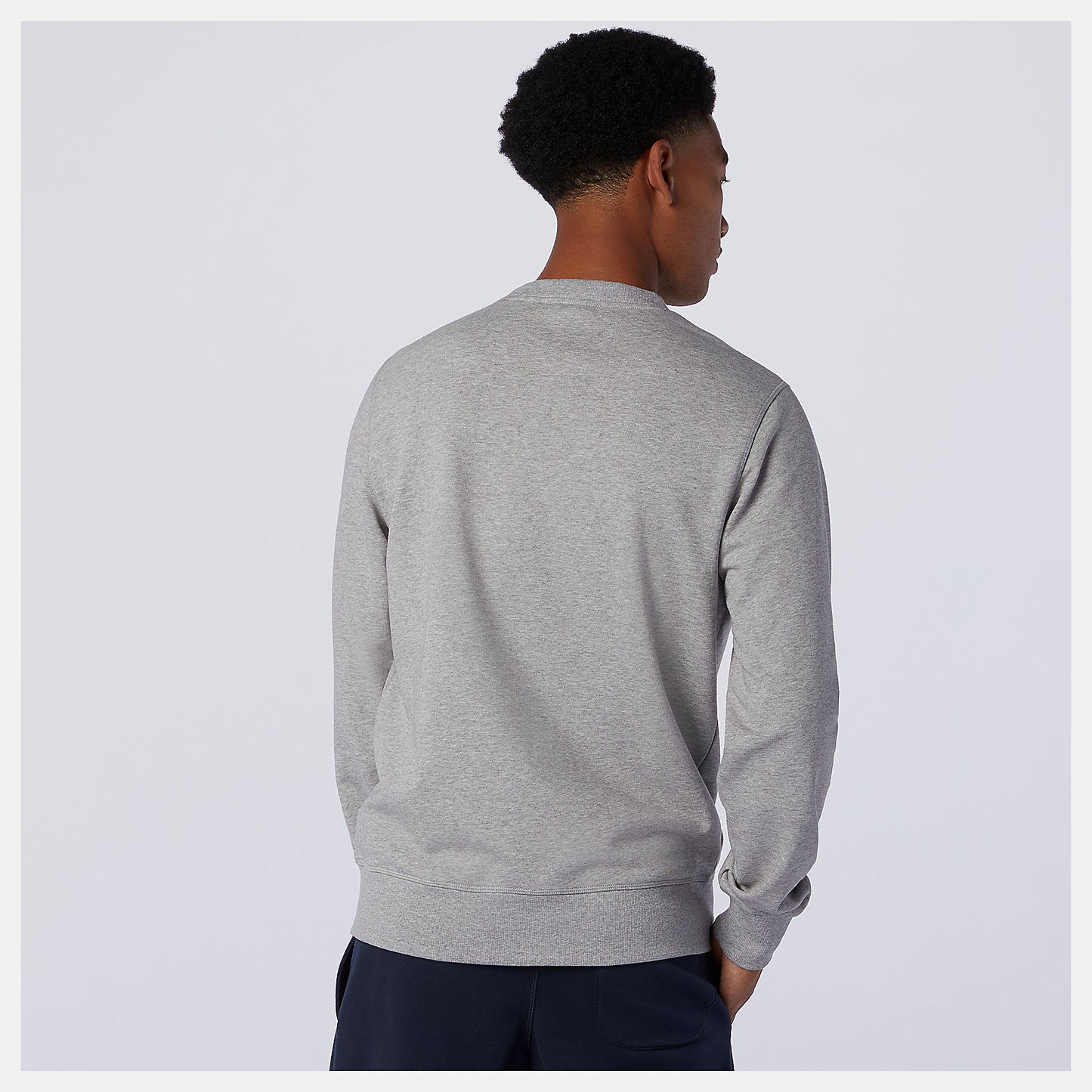 Athletic Grey NB Essentials Stacked Logo Crew | New Balance Clothing