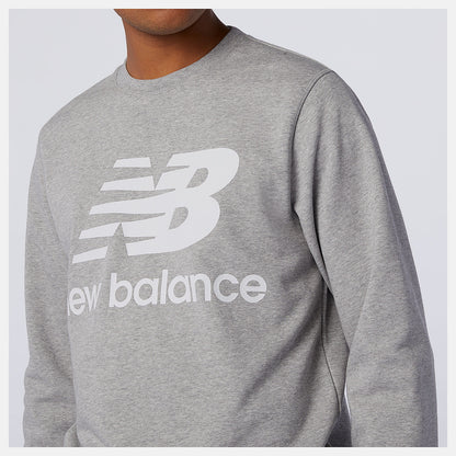 Athletic Grey NB Essentials Stacked Logo Crew | New Balance Clothing