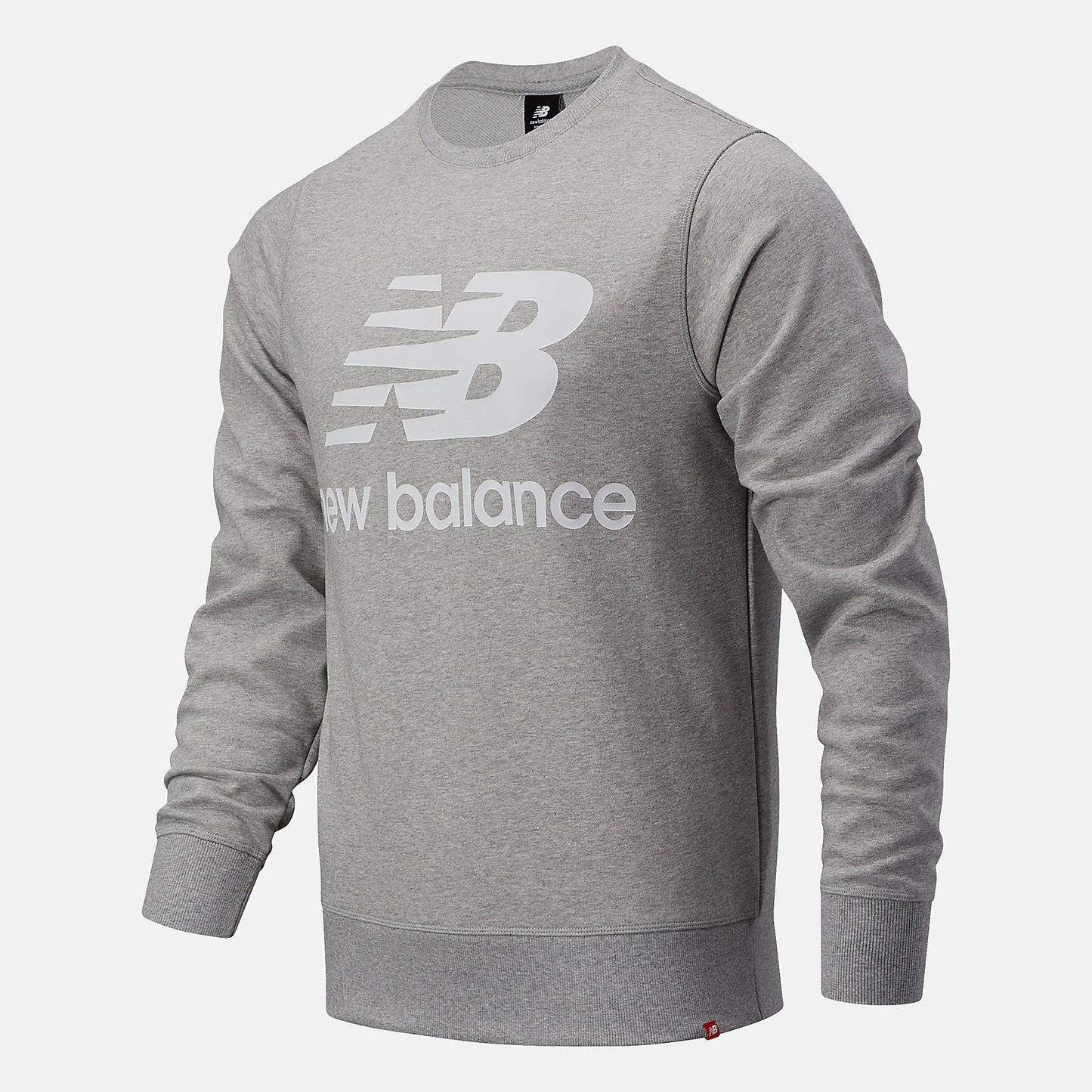 Athletic Grey NB Essentials Stacked Logo Crew | New Balance Clothing