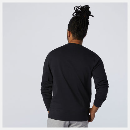 Black NB Essentials Stacked Logo Crew | New Balance Clothing
