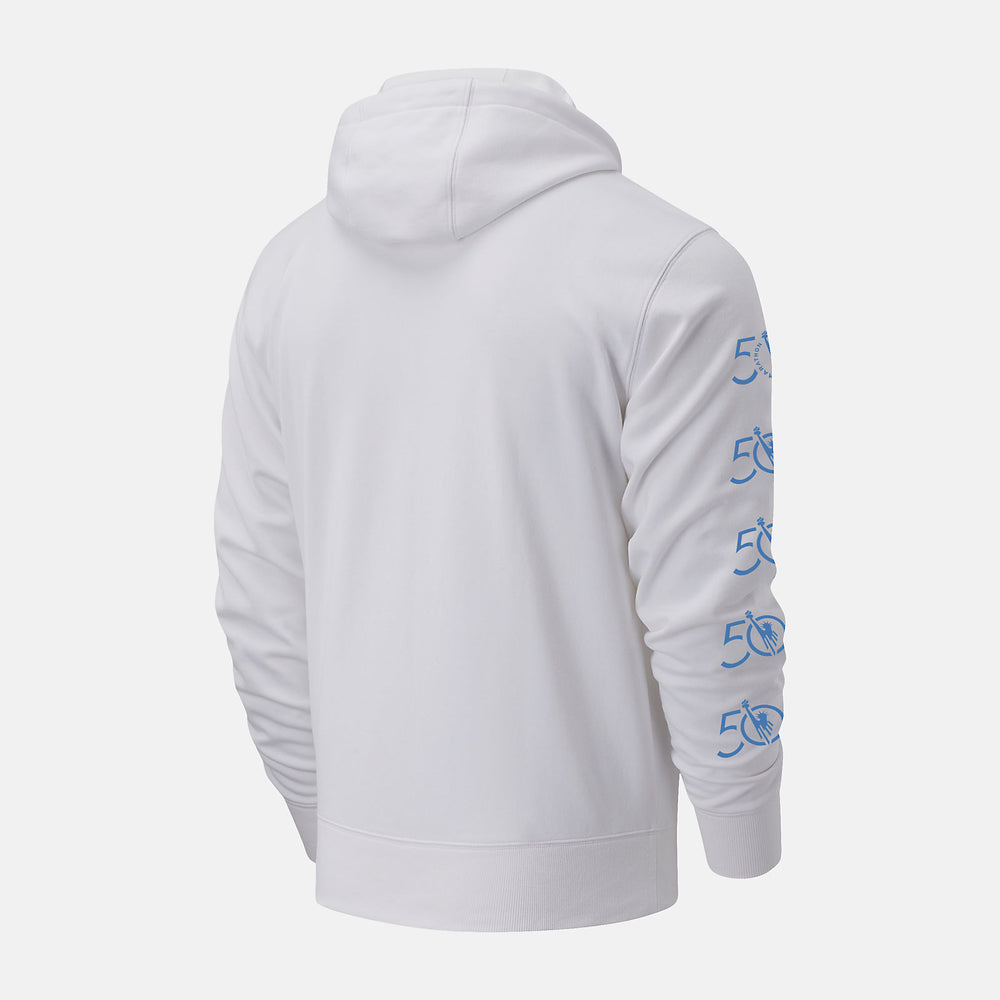 White NYC Marathon Essentials Stack Pack Hoodie | New Balance Clothing