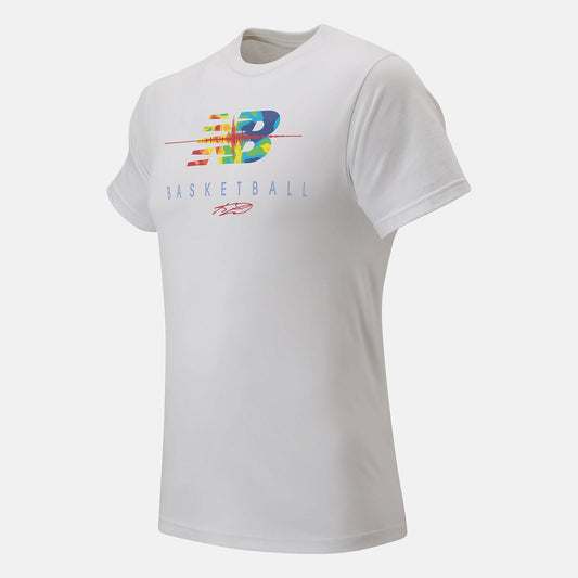 White NB Seismic Moment Tee | New Balance Clothing