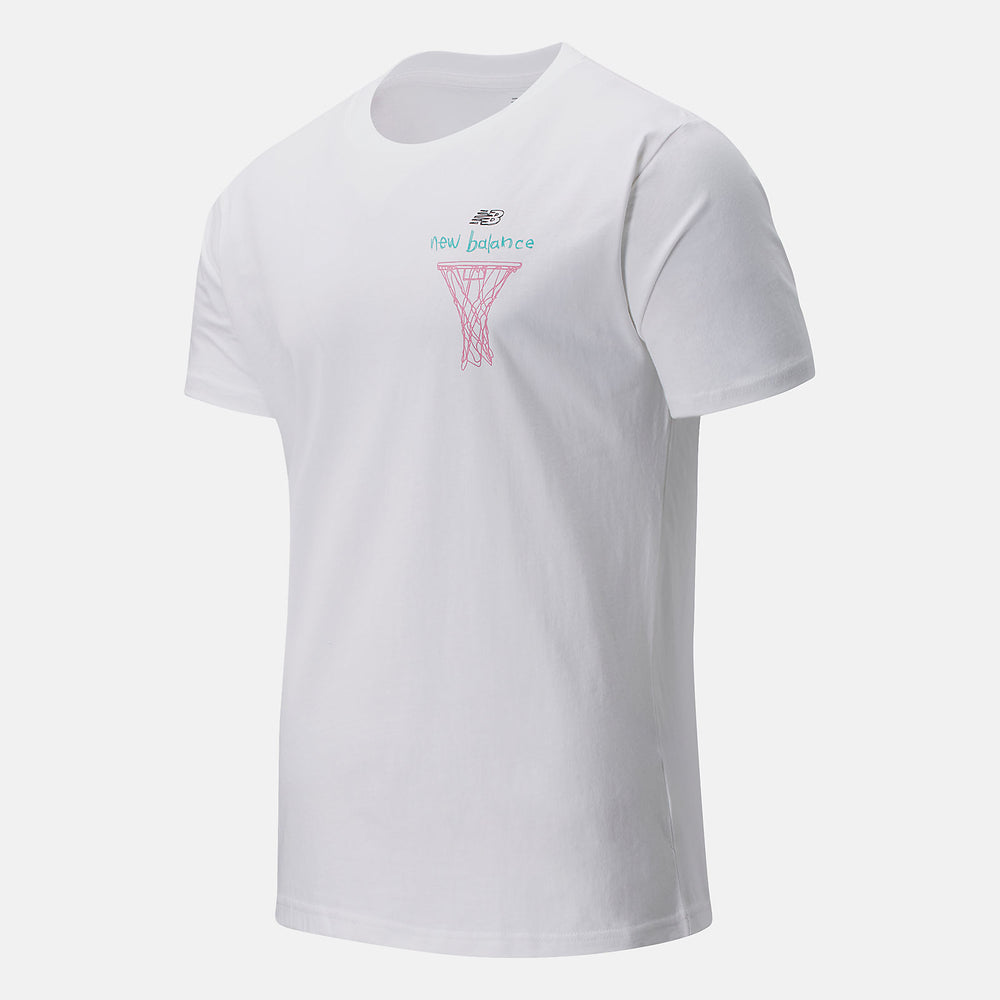 White Multi NB Swish Tee | New Balance Clothing