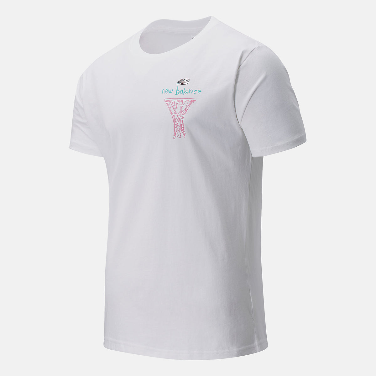 White Multi NB Swish Tee | New Balance Clothing