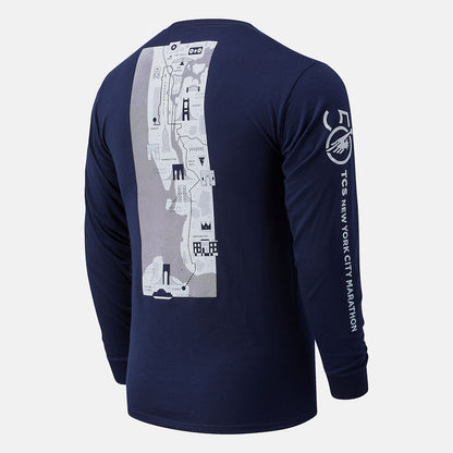 Pigment NYC Marathon Map Long Sleeve | New Balance Clothing