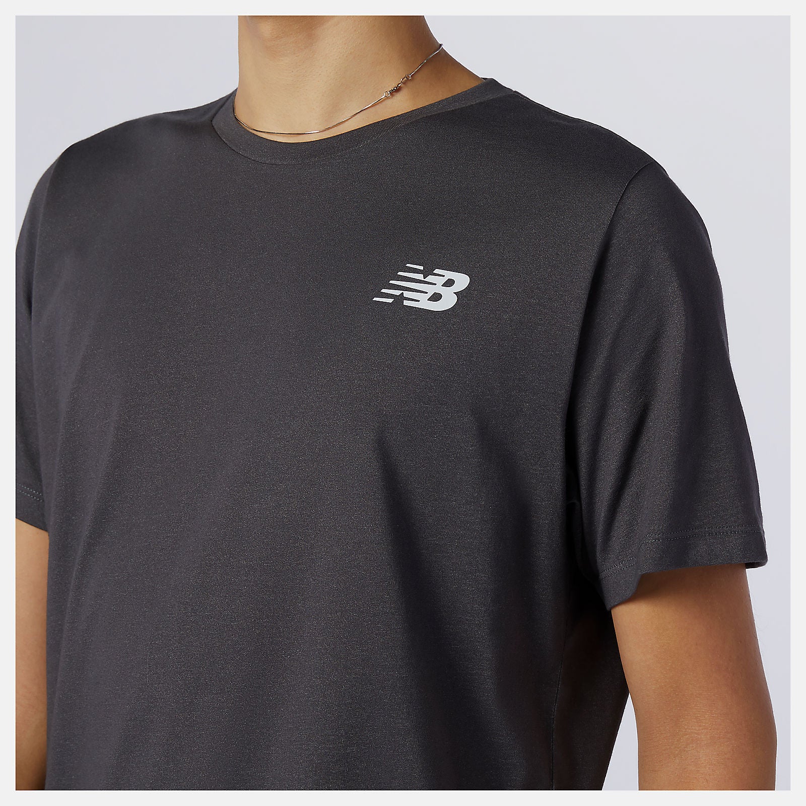 Black Heather Heathertech Tee | New Balance Clothing