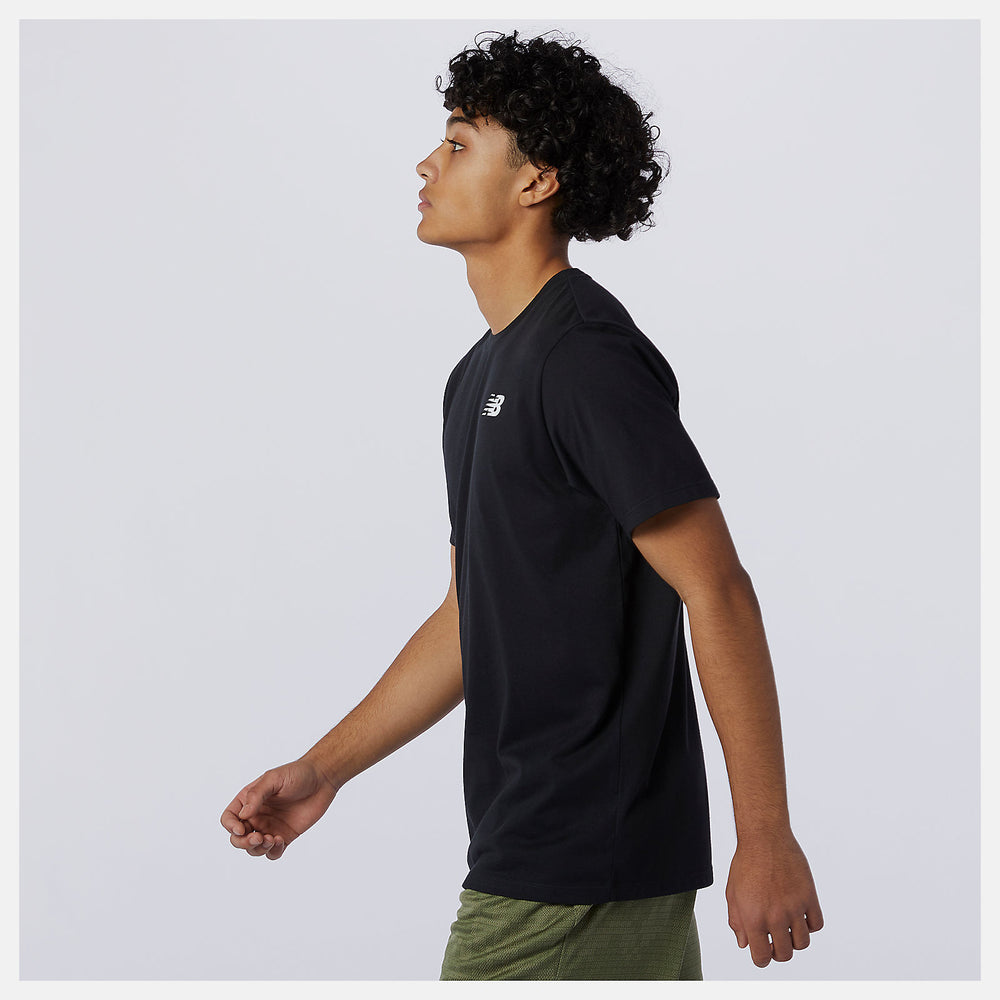 Black Heathertech Tee | New Balance Clothing