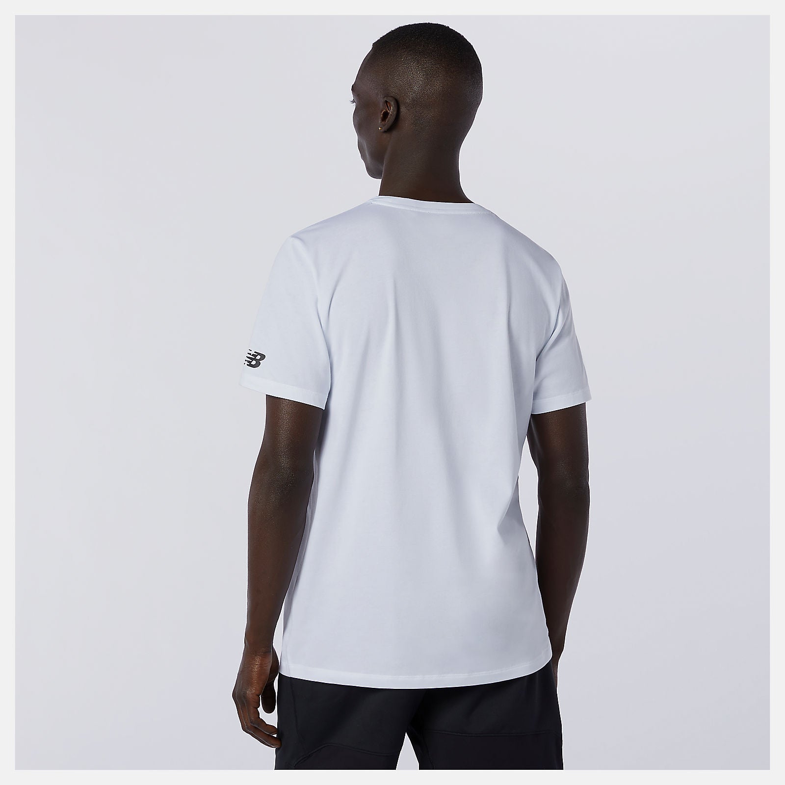 White Multi Graphic Heathertech Tee | New Balance Clothing