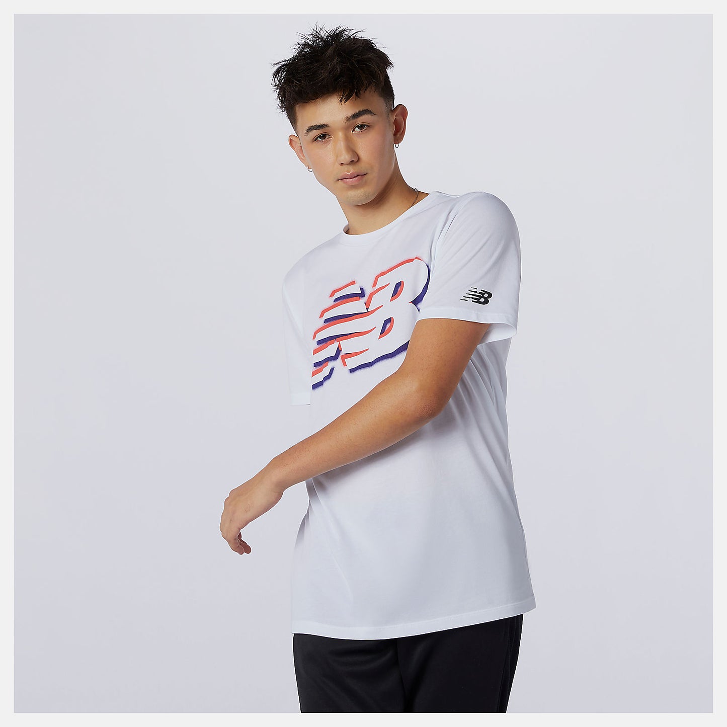White Graphic Heathertech Tee | New Balance Clothing