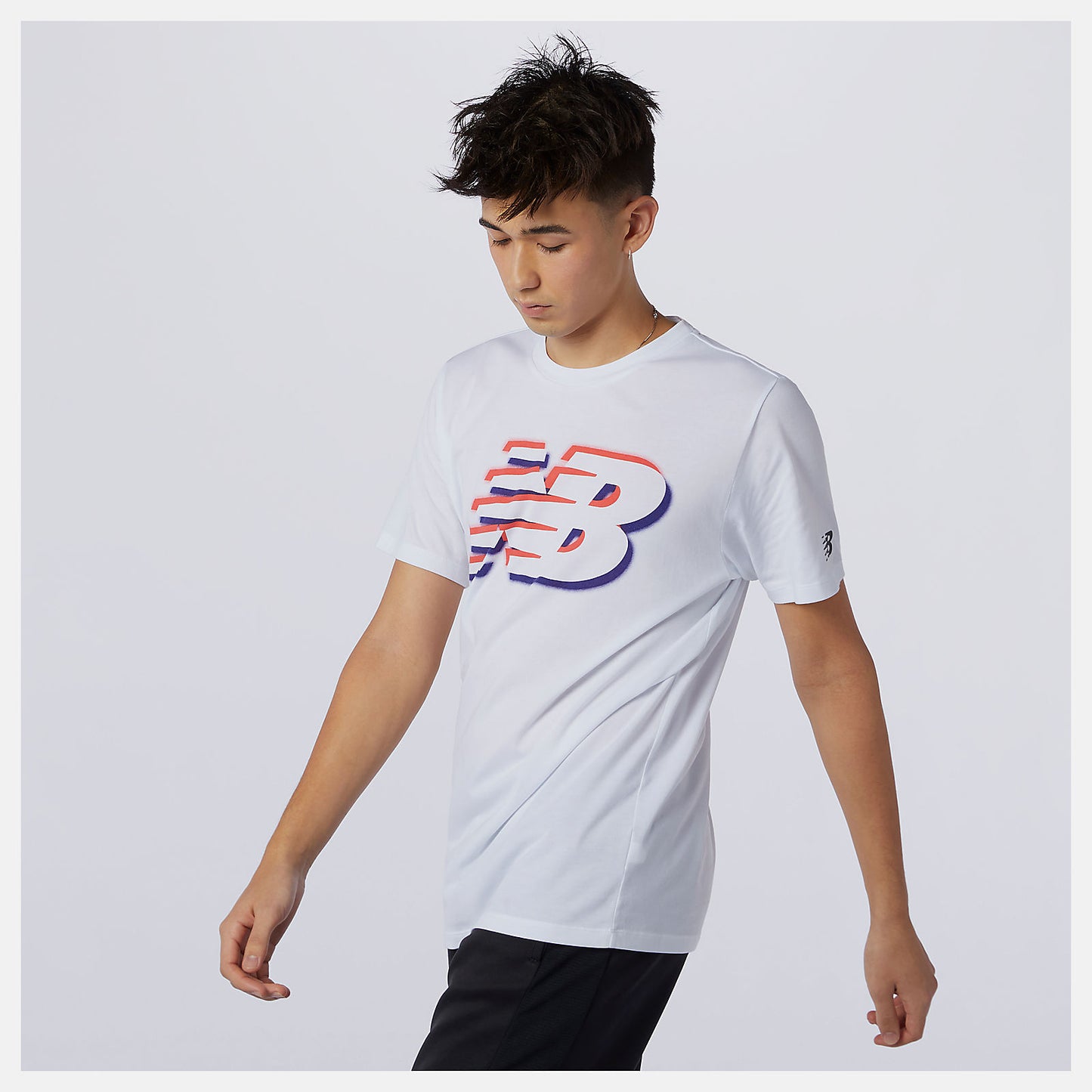 White Graphic Heathertech Tee | New Balance Clothing