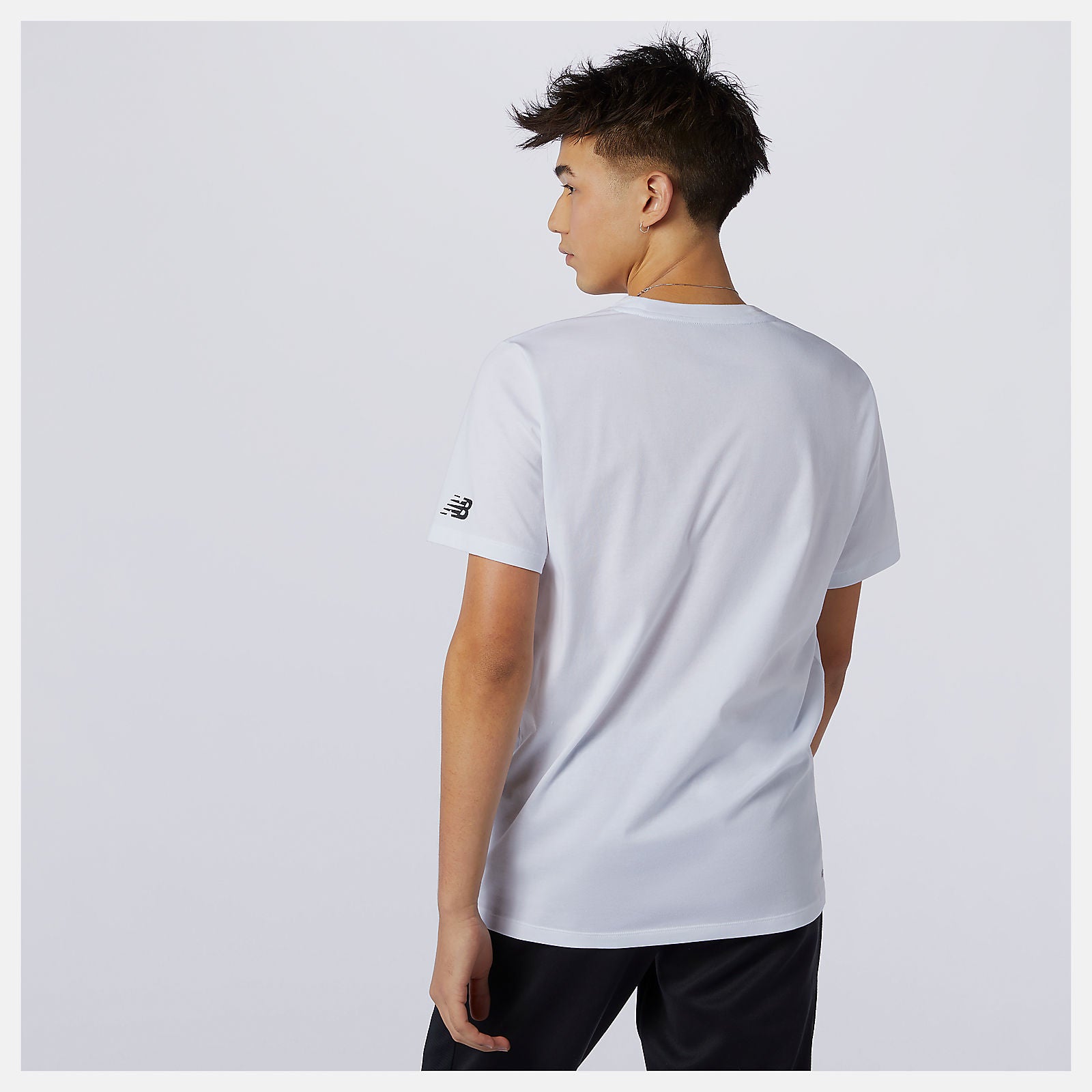 White Graphic Heathertech Tee | New Balance Clothing