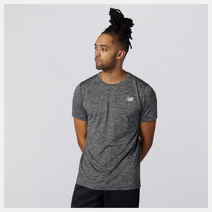 Black Heather Tenacity Tee | New Balance Clothing