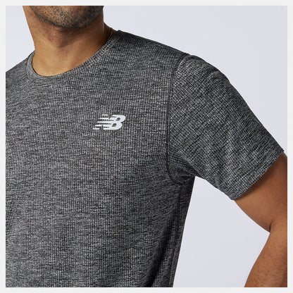 Black Heather Tenacity Tee | New Balance Clothing