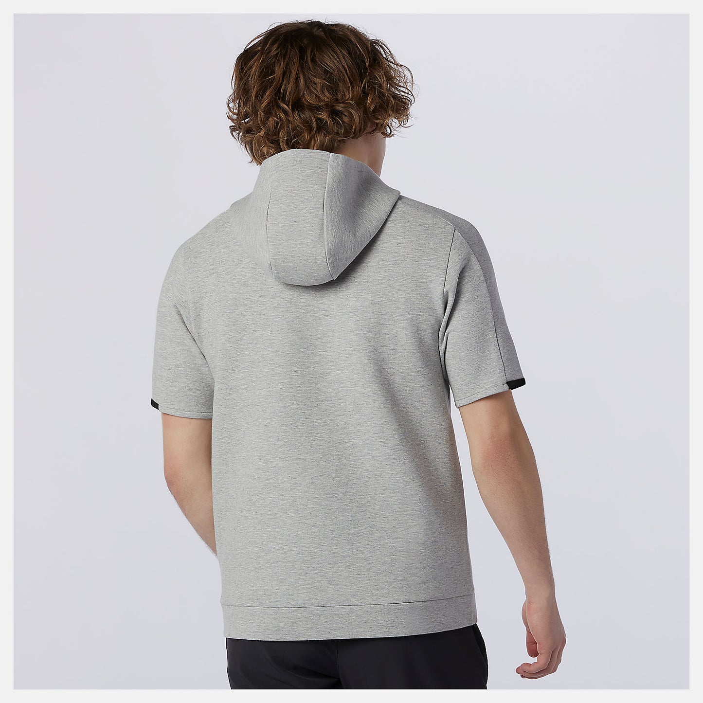 Athletic Grey Fortitech Fleece Short Sleeve Hoodie | New Balance Clothing