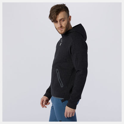 Black Heather Fortitech Fleece Pullover | New Balance Clothing