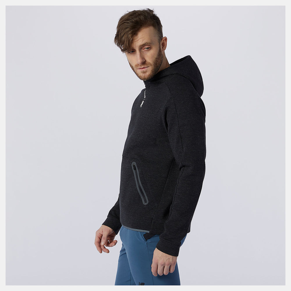 Black Heather Fortitech Fleece Pullover | New Balance Clothing