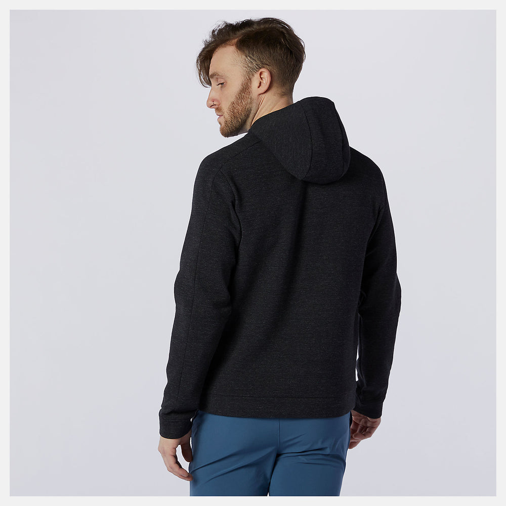 Black Heather Fortitech Fleece Pullover | New Balance Clothing