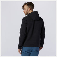 Black Heather Fortitech Fleece Pullover | New Balance Clothing
