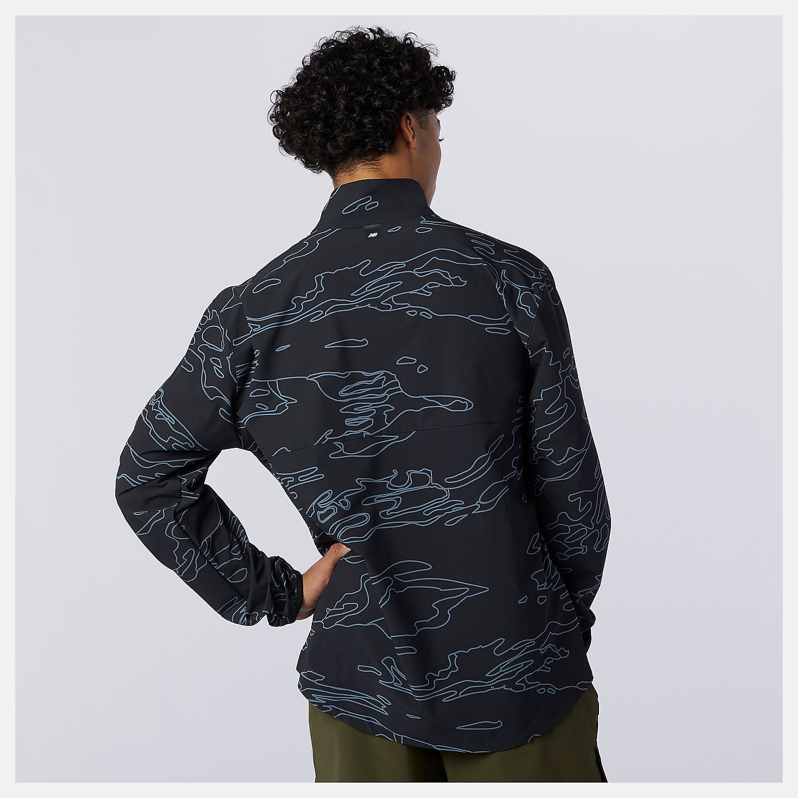 Black Print Fortitech Printed Woven Pullover | New Balance Clothing