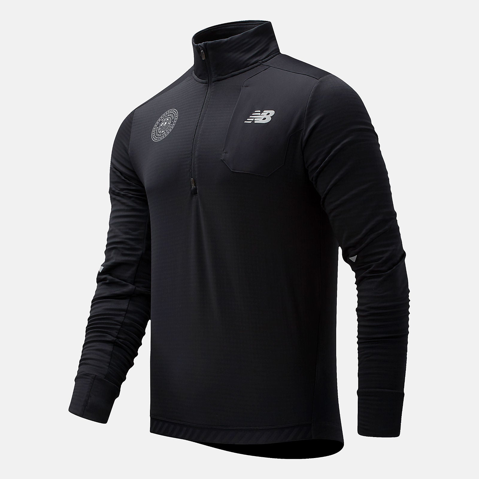 Black Boston NB Heat Grid Half Zip | New Balance Clothing