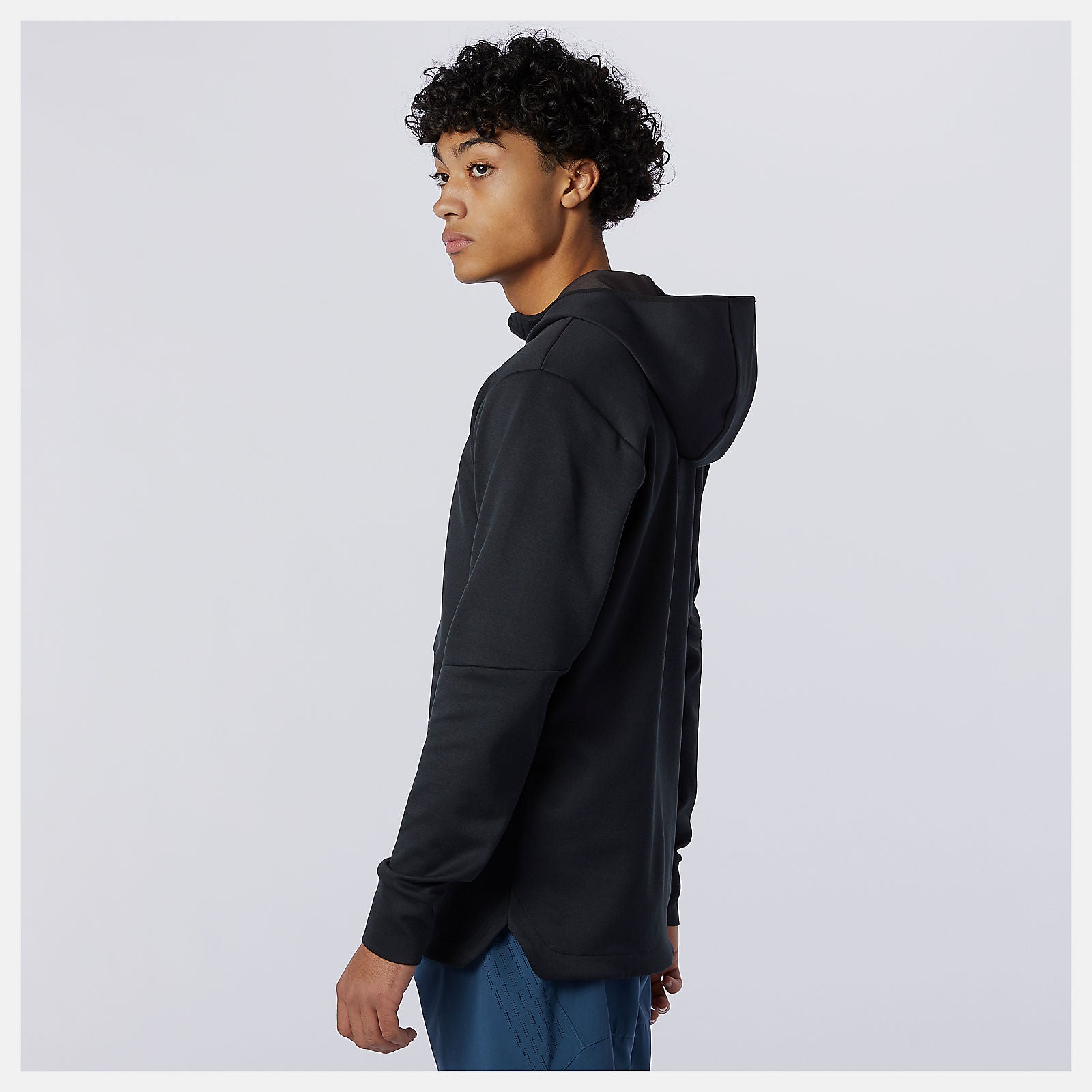 Black Heather Q Speed Fuel Hoodie | New Balance Clothing