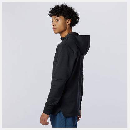 Black Heather Q Speed Fuel Hoodie | New Balance Clothing