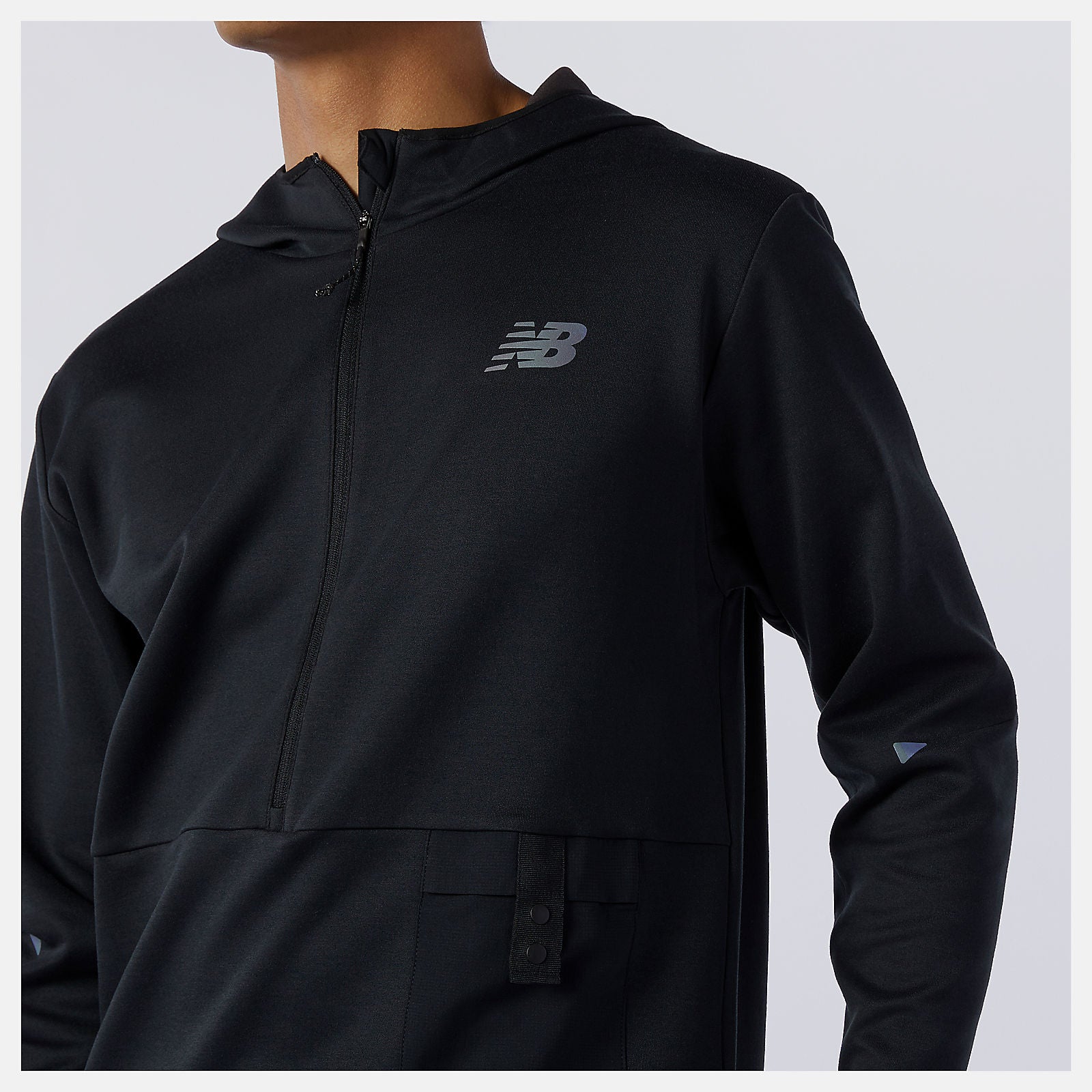 Black Heather Q Speed Fuel Hoodie | New Balance Clothing