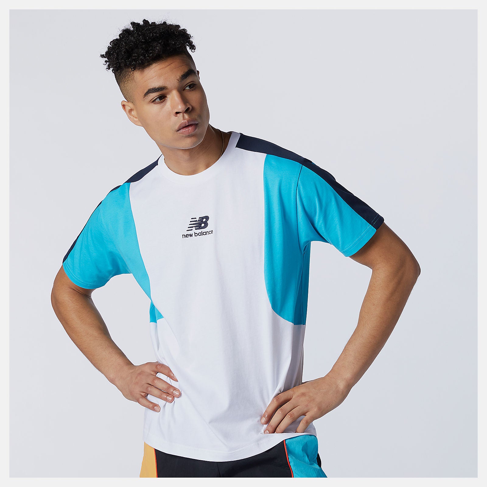 Virtual Sky NB Athletics Color Block Tee | New Balance Clothing