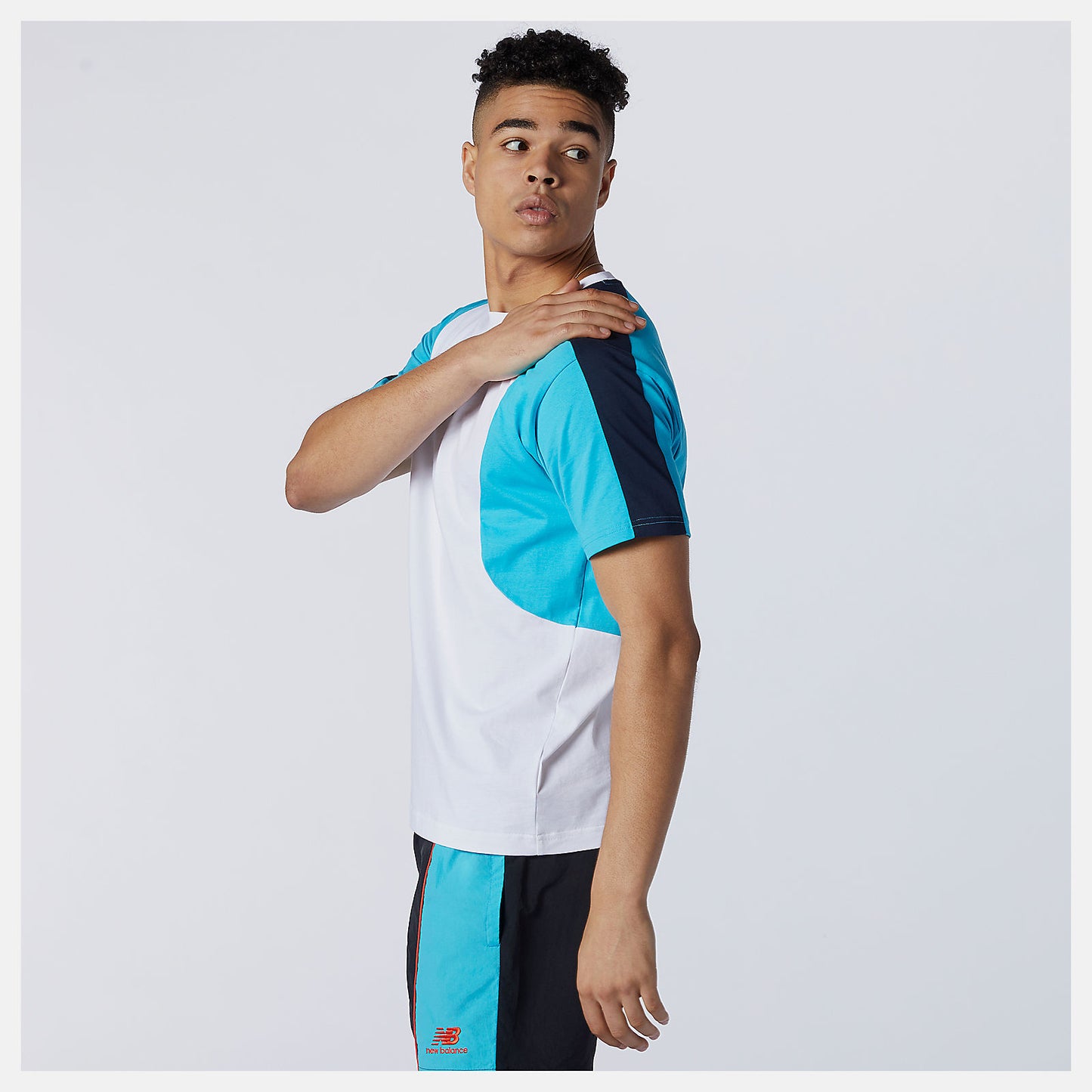 Virtual Sky NB Athletics Color Block Tee | New Balance Clothing