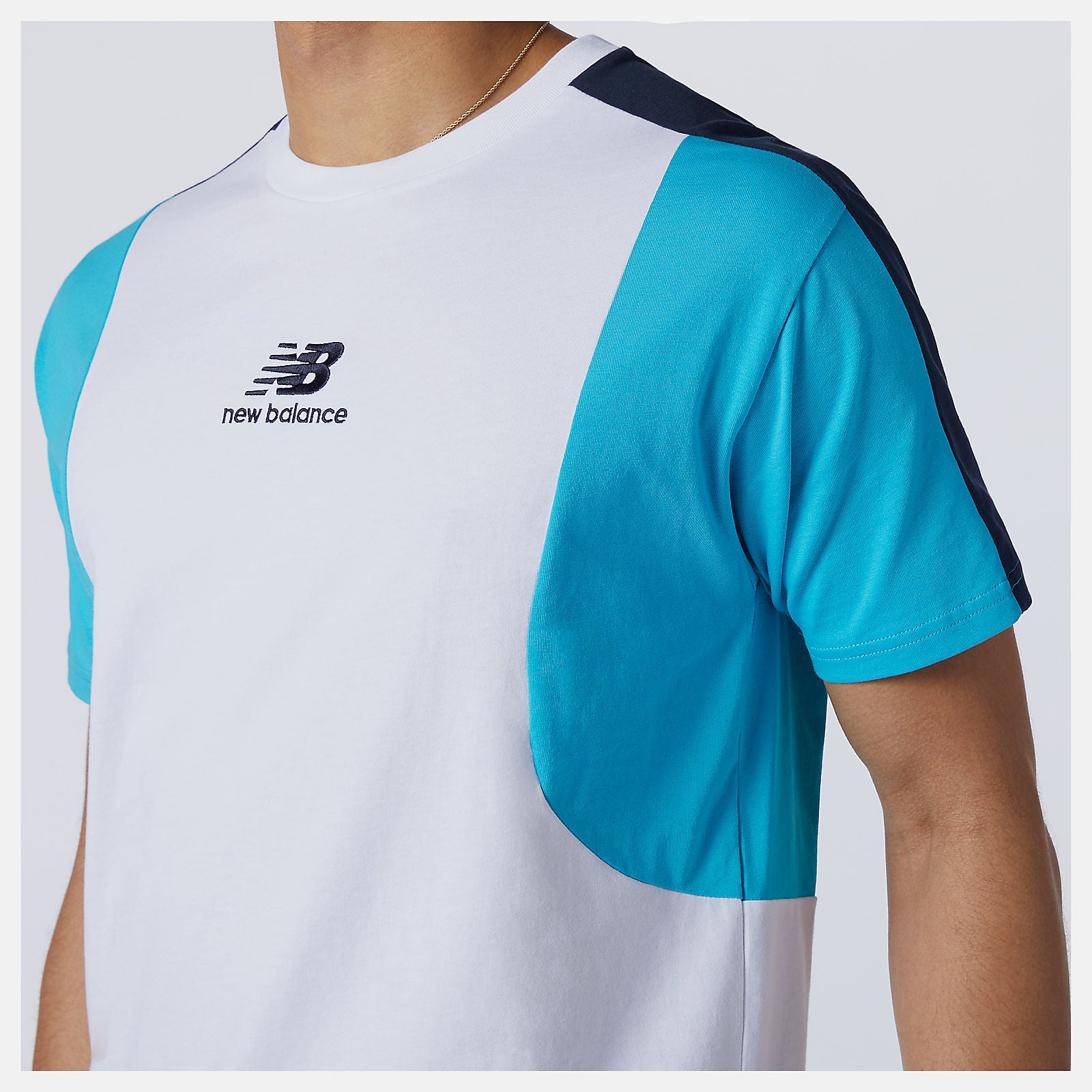 Virtual Sky NB Athletics Color Block Tee | New Balance Clothing
