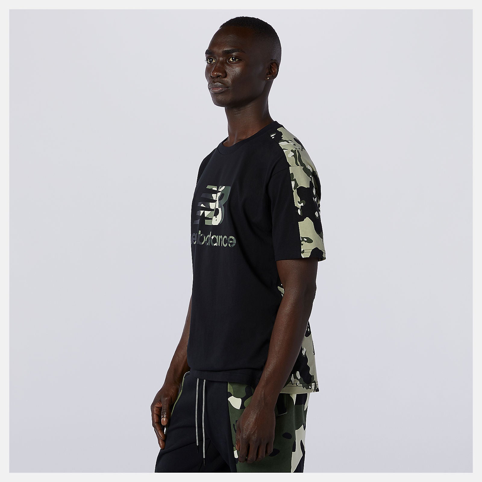 Black Multi NB Essential Camo Tee | New Balance Clothing